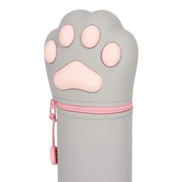 2-in-1 Silicone Pencil Case - Kitty Paw - Image 5