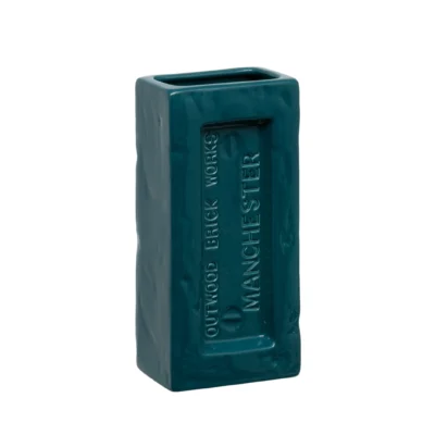 Teal Manchester Brick Vase