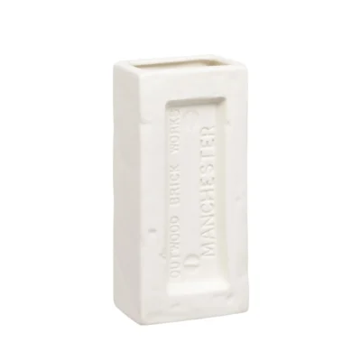 White Manchester Brick Vase