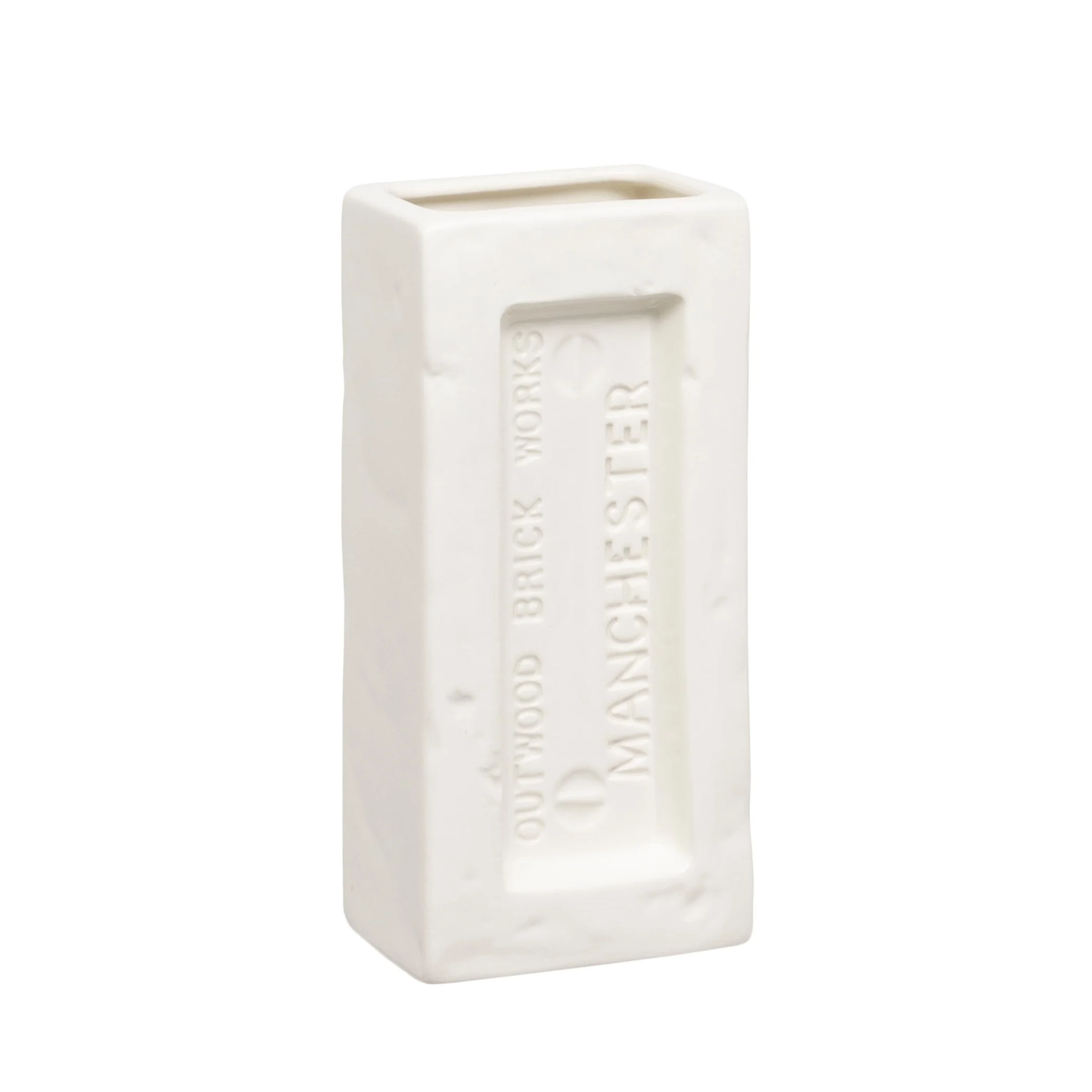White Manchester Brick Vase