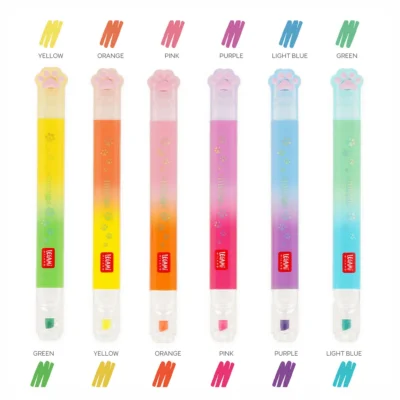 Kitty Meow Dual-Tip Highlighters