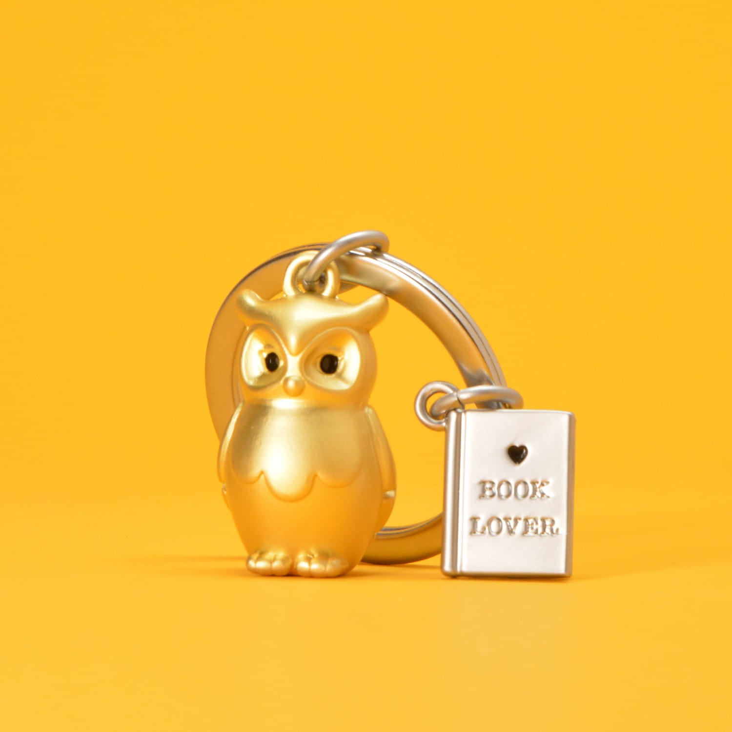 Gold Owl & Book Keyring - Image 3