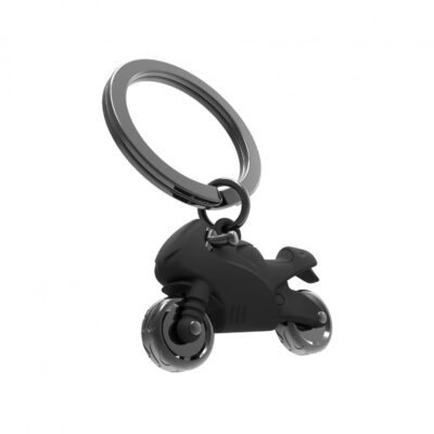 Matte Black Motorcycle Keyring