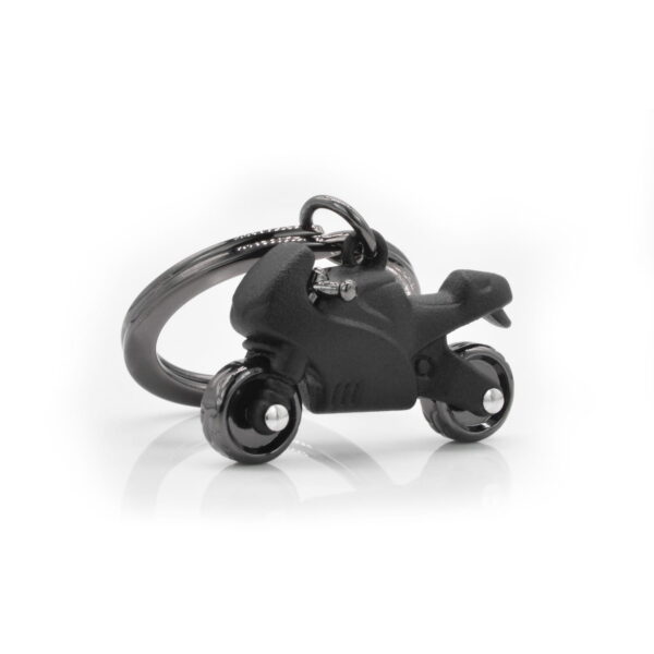 Matte Black Motorcycle Keyring - Image 2