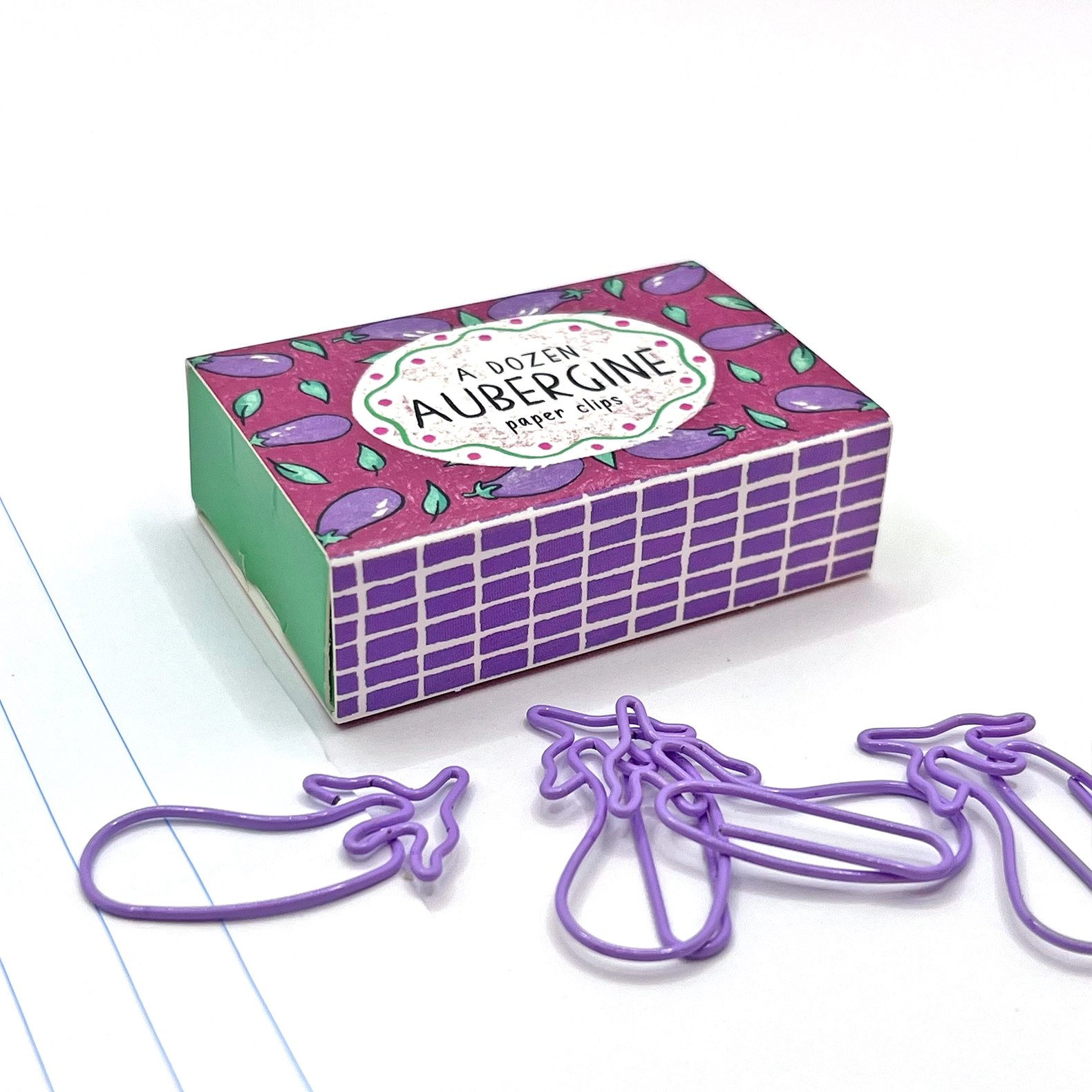 Aubergine Paperclips - Image 2