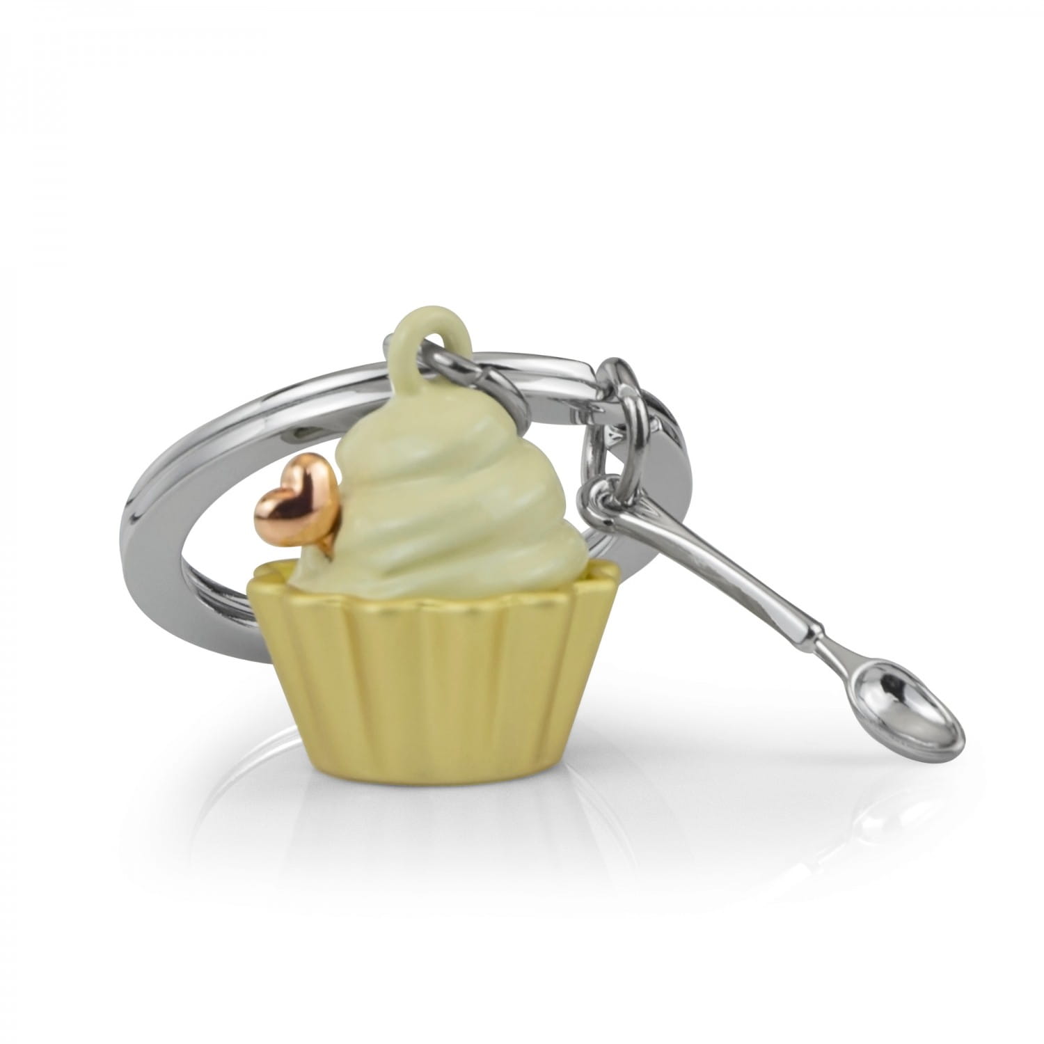 Gold Cupcake & Spoon Keyring - Image 3