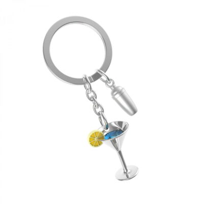 Cocktail Glass & Shaker Keyring