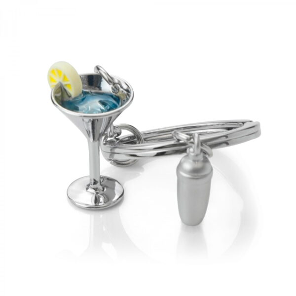 Cocktail Glass & Shaker Keyring - Image 3