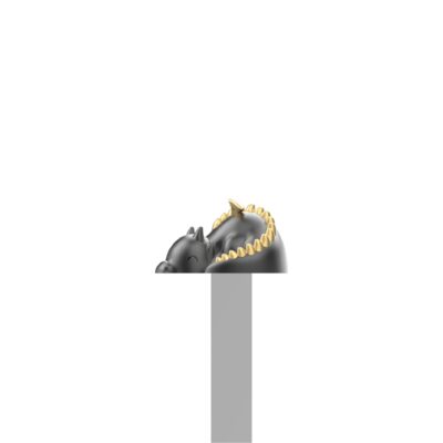 Grey & Gold Dragon Bookmark