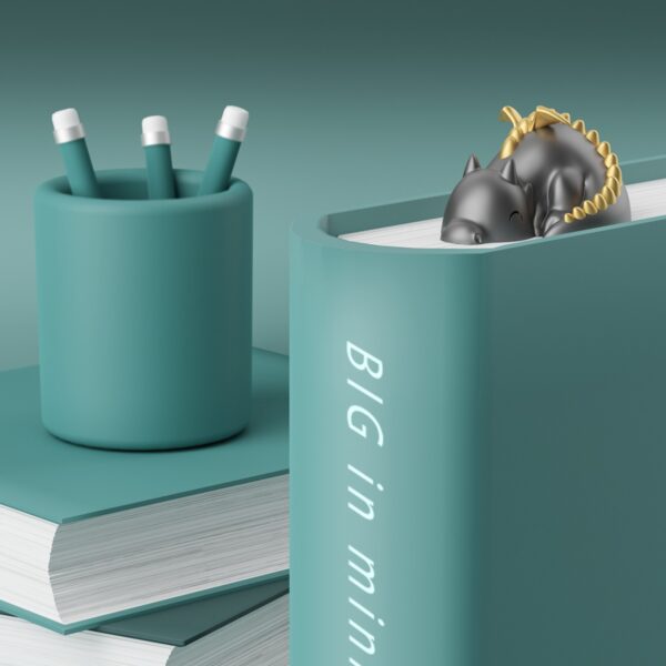 Grey & Gold Dragon Bookmark - Image 7