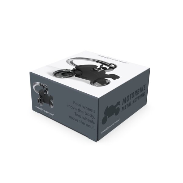 Matte Black Motorcycle Keyring - Image 4