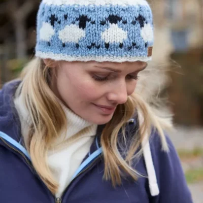 Merino Sheep Headband Blue