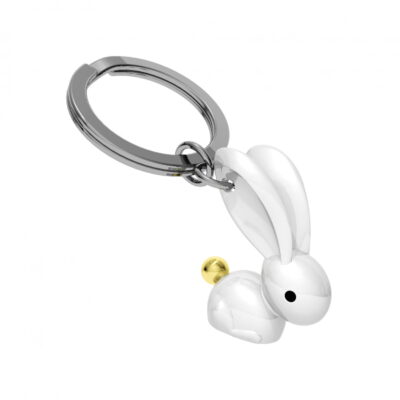 White Bunny Keyring