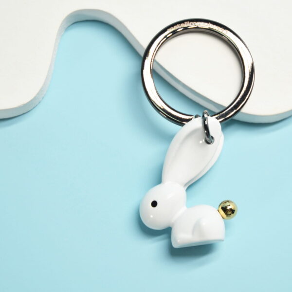 White Bunny Keyring - Image 3
