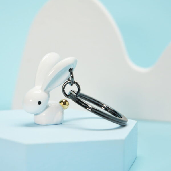 White Bunny Keyring - Image 5