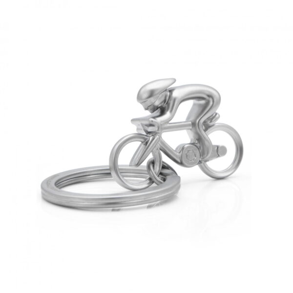 Silver Cyclist Keyring - Image 2