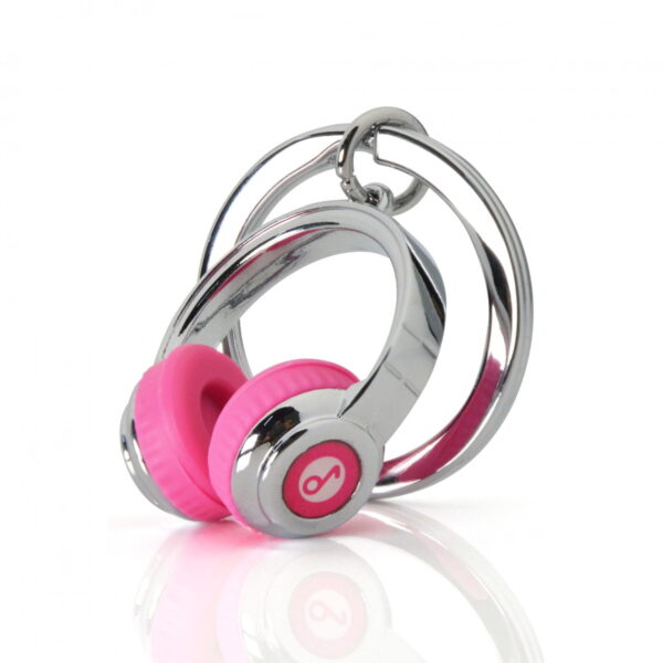 Pink Headphones Keyring - Image 2