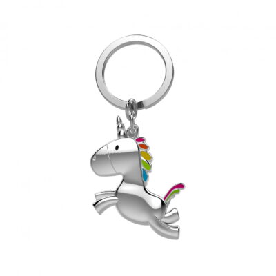 Jumping Unicorn Keyring
