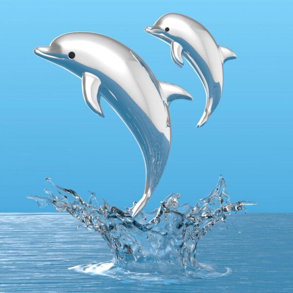 Dolphin & Baby Keyring - Image 3