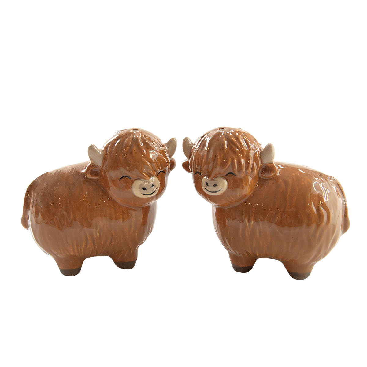 Highland Cow Shaped Salt & Pepper Shakers