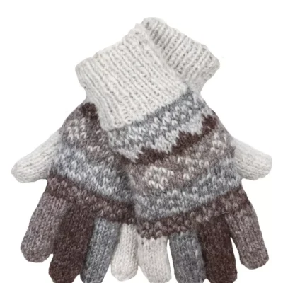Classic Fairisle Gloves Natural