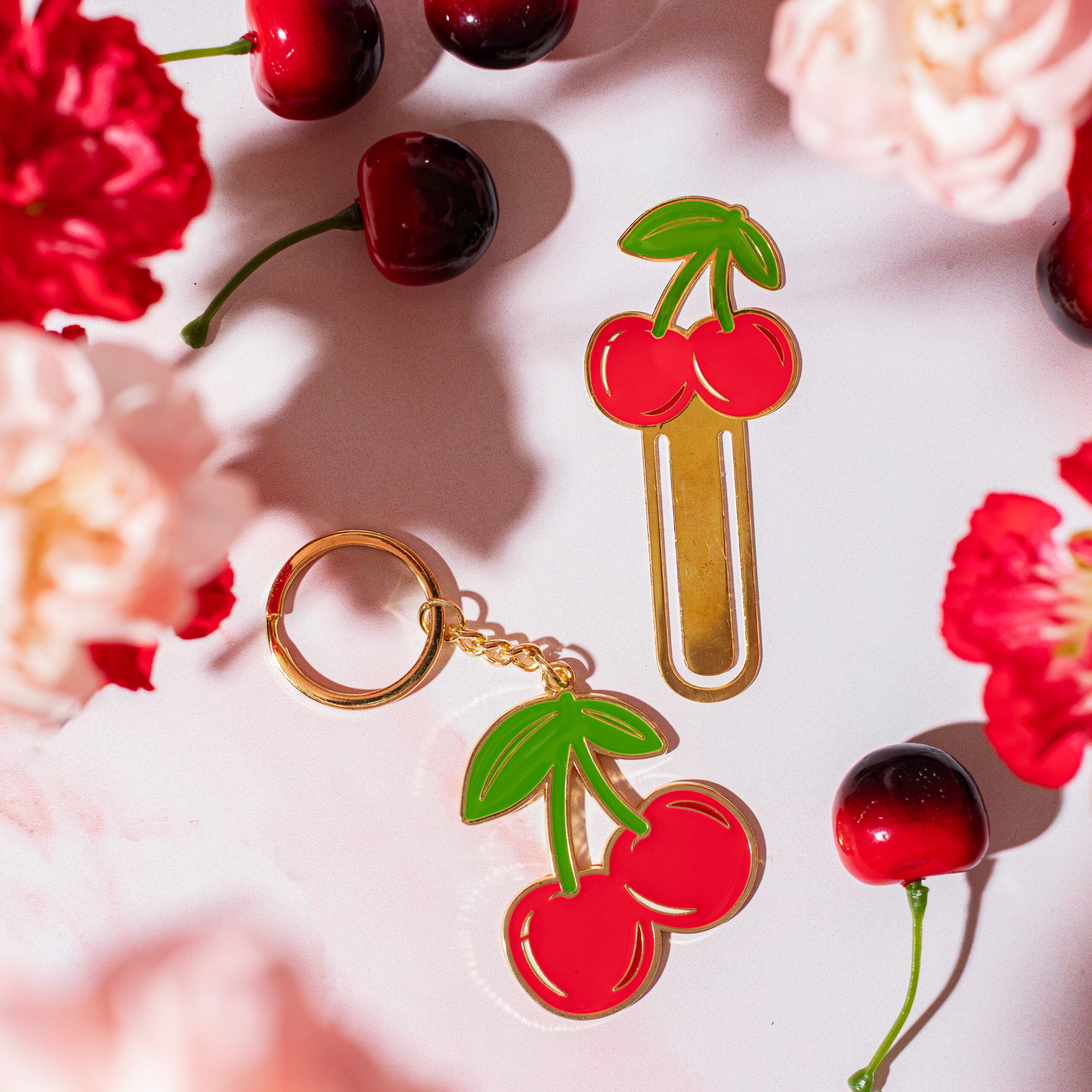 Cherry Enamel Keyring - Image 2